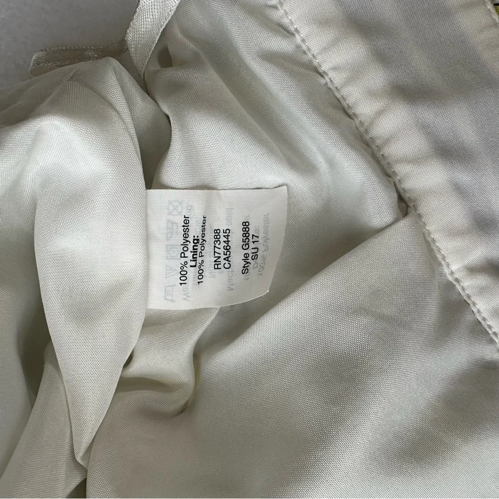 J.Crew Lemon Pattern Pleated Skirt‎ Preppy Summer White Lined Women’s Size 00